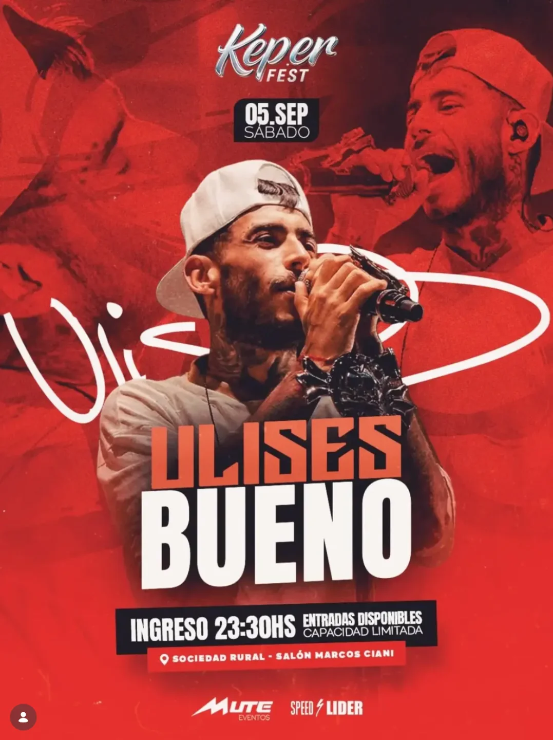 Flyer de Ulises Bueno